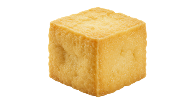 Single bright yellow cube simplistic design suitable for creative projects