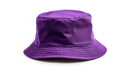 purple bucket hat isolated on white background
