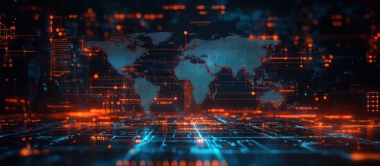 Obraz premium Global Network Abstract