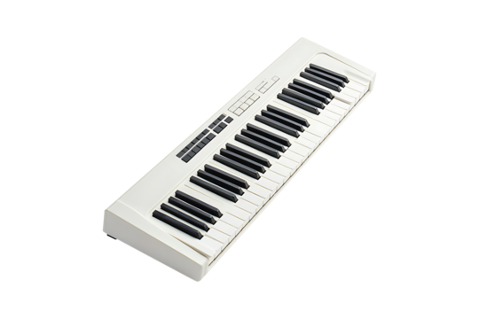 Endless white keyboard isolated on pure white background 