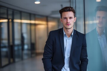 a portrait of a confident and well-dressed person in a professional setting, exuding an air of intelligence and composure