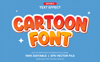 CARTOON FONT FUN STYLE EDITABLE TEXT EFFECT