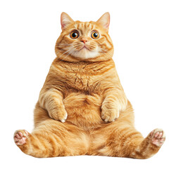 Funny orange cat sitting up with big eyes pet photography cute ginger tabby cat adorable feline friend animal