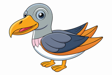 duck cartoon isolated on white