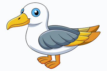 duck cartoon isolated on white