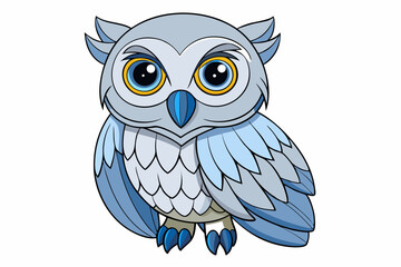 owl on white background