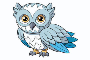 owl on white background