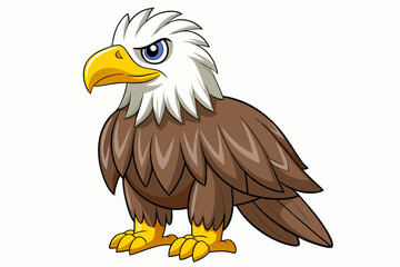 eagle cartoon isolated on white