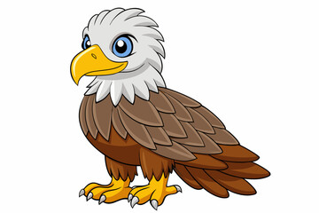 eagle cartoon isolated on white