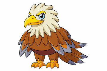 Obraz premium eagle cartoon isolated on white