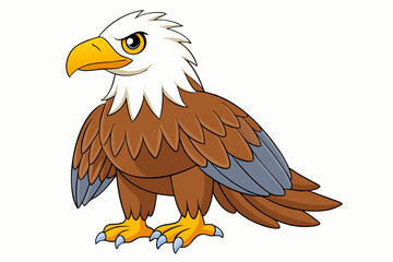 eagle cartoon isolated on white