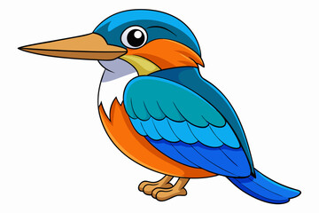 vector illustration of a cartoon parrot
