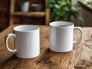 Presentation of two white shiny circles. Mockup