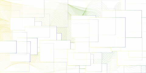 Green Yellow Wave line on the white background image unique pattern graphics element modern summer creative gradient effect on the line vector illustration futuristic technological canvas template