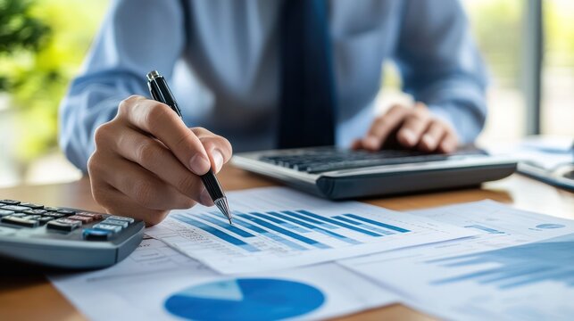 Detailed financial review showcasing data analysis and chart interpretation