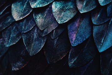 Obraz premium Intricate Textures of Colorful Scales in Abstract Design