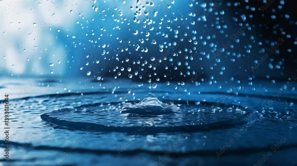 Aufkleber abstract texture background of water splash with dynamic flowing motion design in shades of blue