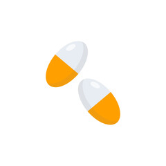 Medical pill icon. Vector illustration.