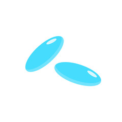 Medical pill icon. Vector illustration.