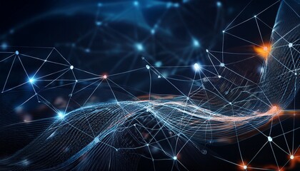 Artistic representation of AI neural network