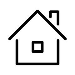 House line icon. Simple black symbol of address