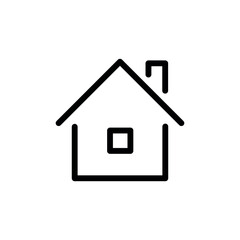 House line icon. Simple black symbol of address