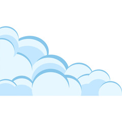 Blue cloud comic cartoon corner decoration