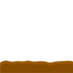 Obraz premium Flat Style Brown Soil Layer