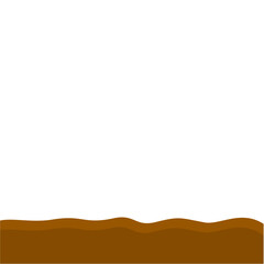 Flat Style Brown Soil Layer