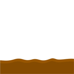 Flat Style Brown Soil Layer