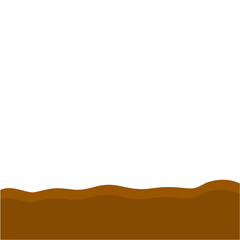 Obraz premium Flat Style Brown Soil Layer