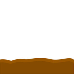Flat Style Brown Soil Layer