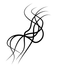Illustration of black hair strands