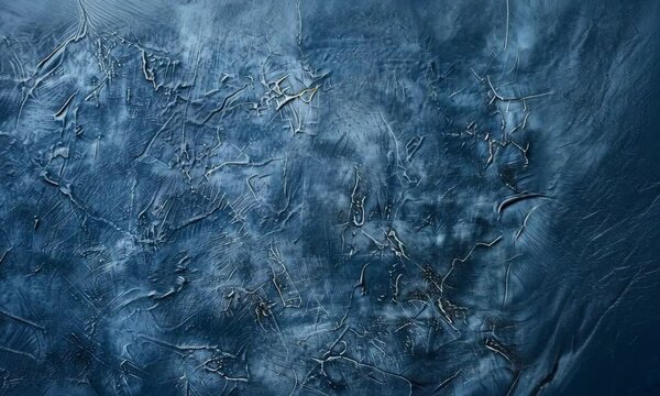 Blue textured surface with scratches and creases