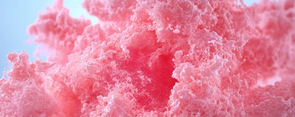 Obraz premium Sweetness perception Style. Microbial texture in vibrant pink hues resembling coral formations.