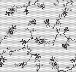 seamless lace floral ornament, vector illustration