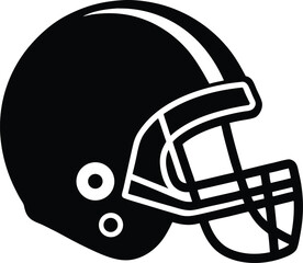 Fototapeta premium American football helmet protection vector design. silhouette helmet vector design.