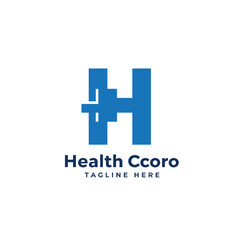 Fototapeta premium Health Logo: A stylized logo featuring a bold letter 