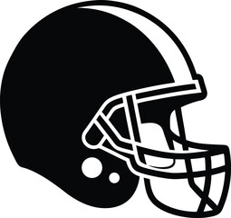 American football helmet protection vector design. silhouette helmet vector design.