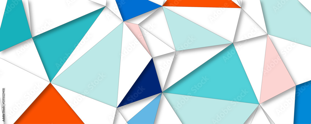 Poster 3d mosaic abstract backgrounds, low poly shape geometric design. geometric triangular pattern design