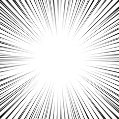 Radial speed lines. Radial speed lines effectively convey a sense of movement and speed, which can make a design more dynamic.