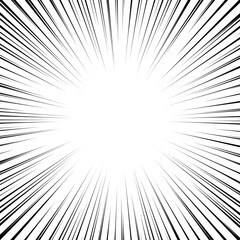 Radial speed lines. Radial speed lines effectively convey a sense of movement and speed, which can make a design more dynamic.