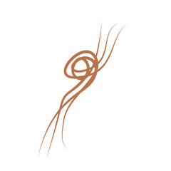 Illustration of brown hair