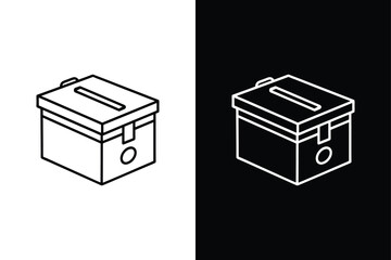 Storage box  icon vector on White Background ,Vector Art Illustration on white background.