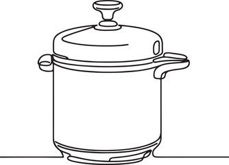 Clean Line Art of Pressure Cooker