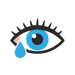 Teary Eyes: A close-up illustration captures the essence of deep emotions with a stylized depiction of an eye, a teardrop cascading down.