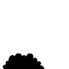 Flat Style Bush Silhouette