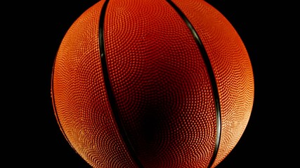 Super Slow Motion of Falling Basketball Ball into Water, Splashing, Top View. Filmed on High Speed Cinema Camera, 1000fps.