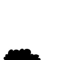Flat Style Bush Silhouette
