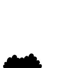 Flat Style Bush Silhouette